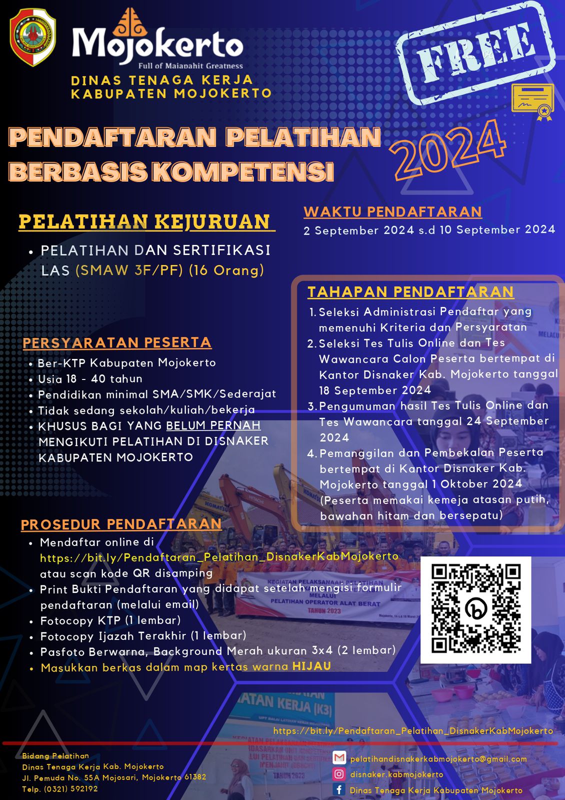 PENDAFTARAN PELATIHAN DAN SERTIFIKASI LAS BULAN SEPTEMBER 2024